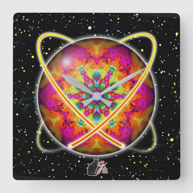 Reloj Cuadrado Lektron Orbz (Anverso)