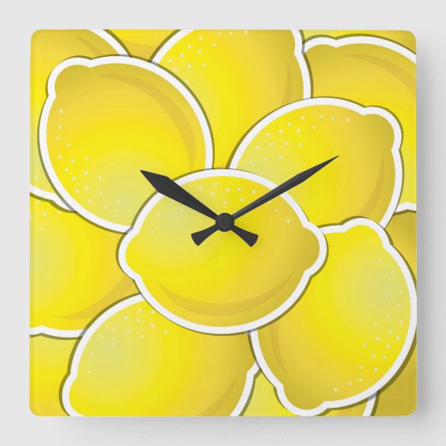 Reloj Cuadrado Lemon Funky (Anverso)