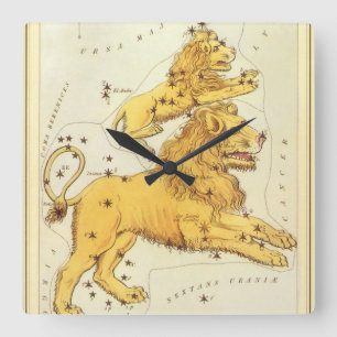 Reloj Cuadrado Leo la vintage constelación leona el espejo de Ura