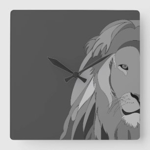 Reloj Cuadrado León Animal Salvaje