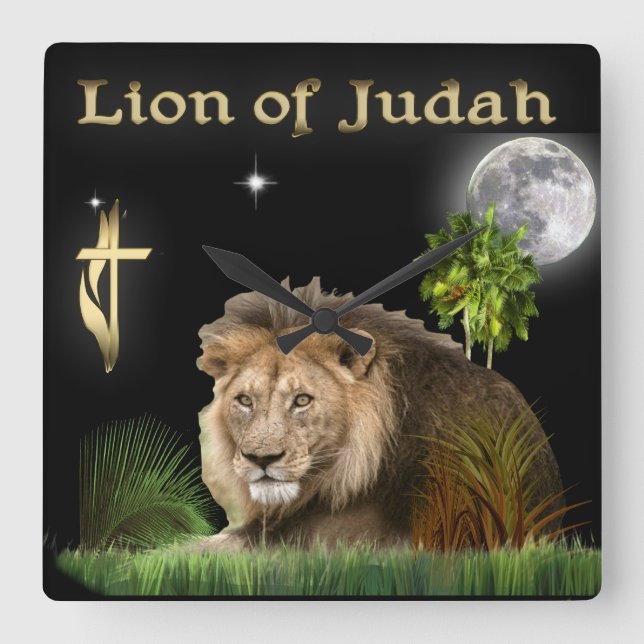 Reloj Cuadrado león de Judá (Anverso)