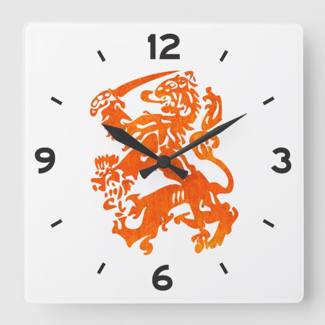 Reloj Cuadrado León holandés de la república (Anverso)