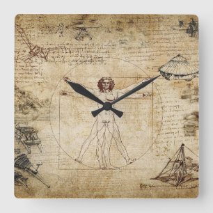 Reloj Cuadrado leonardo da Vinci