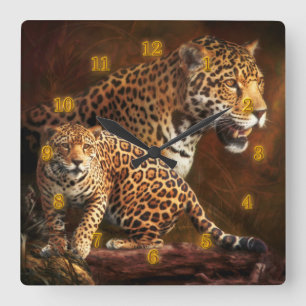 Reloj Cuadrado LEOPARD "La noche salvaje"