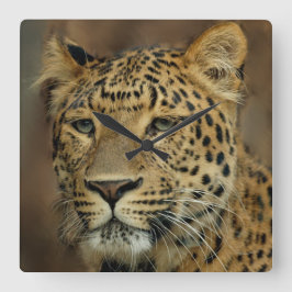 Reloj Cuadrado Leopard Lovers Art