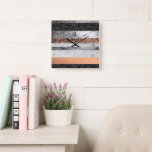 Reloj Cuadrado Leopard Marble Glitter Stripes Glam 3<br><div class="desc">Leopard Marble Glitter Stripes Glam 3</div>