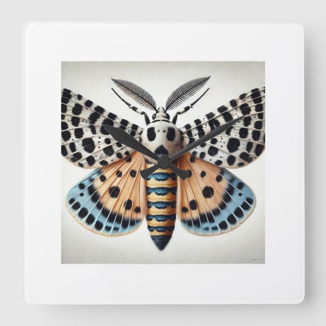 Reloj Cuadrado Leopard Moth 170924IREF228 - Watercolor (Anverso)