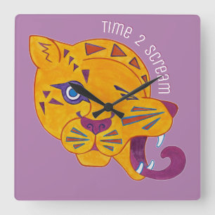 Reloj Cuadrado Leopardo de veneno anárquico