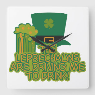 Reloj Cuadrado Leprechaun custom wall clock
