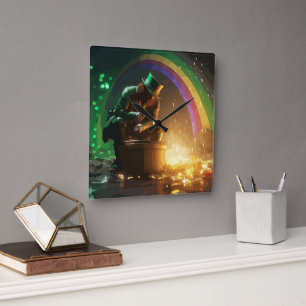 Reloj Cuadrado Leprechaun Hideaway