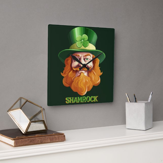 Reloj Cuadrado Leprechaun Hideaway (Oficina)