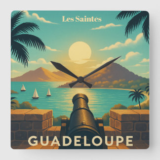 Reloj Cuadrado Les Saintes Guadeloupe fort Napoleon