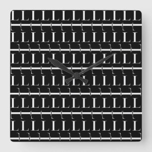 Reloj Cuadrado Letra inicial monograma L