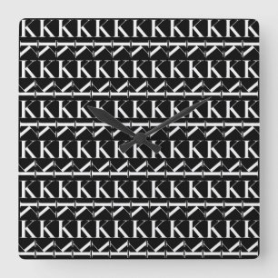 Reloj Cuadrado Letra monográfica inicial K