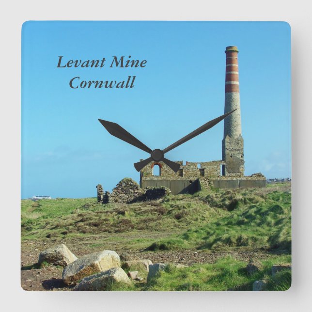 Reloj Cuadrado Levant Mine Cornwall England Foto (Anverso)