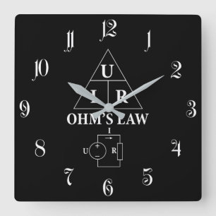 Reloj Cuadrado Ley de Ohm