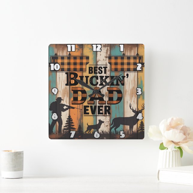 Reloj Cuadrado leyenda del lobo de papá, mito del hombre fuerte,  (Hogar)