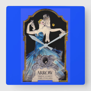 Reloj Cuadrado Leyendecker Arrow shirt Nº 1 de los años 20