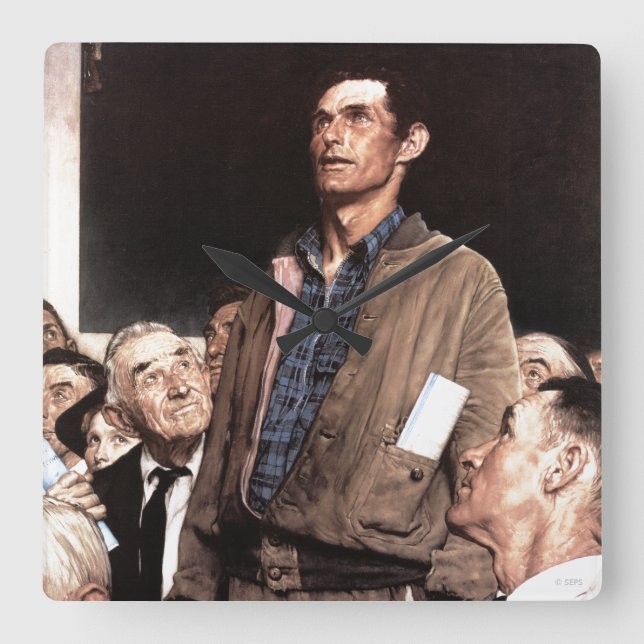 Reloj Cuadrado Libertad De Expresión (Anverso)