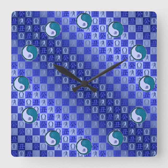 Reloj Cuadrado Libra & Buey de Agua (Anverso)
