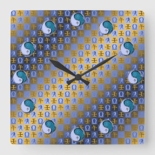 Reloj Cuadrado Libra & Caballo de Agua