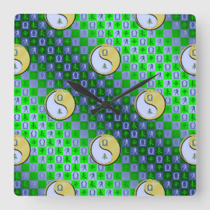 Reloj Cuadrado Libra & Cabra de Metal