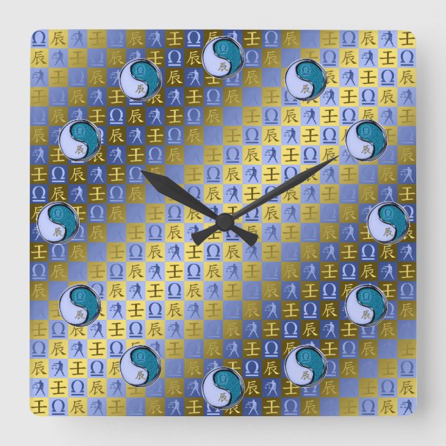 Reloj Cuadrado Libra & Dragón de Agua (Anverso)