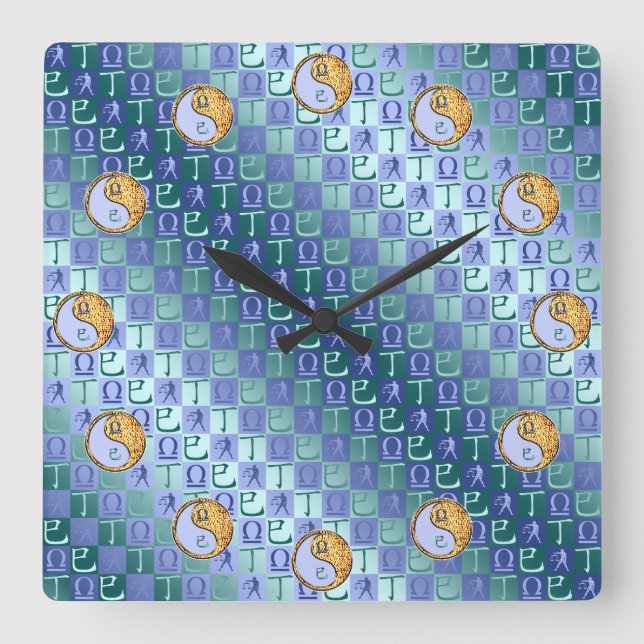Reloj Cuadrado Libra & Serpiente de Fuego (Anverso)