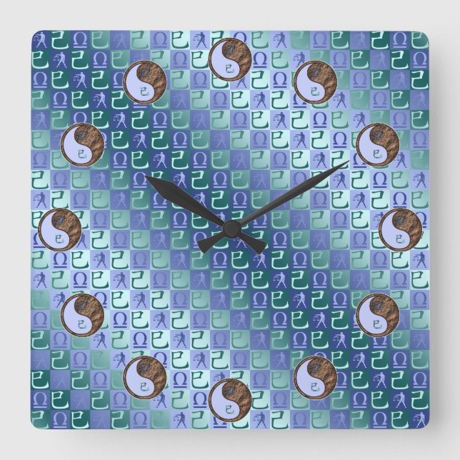 Reloj Cuadrado Libra & Serpiente de Tierra (Anverso)