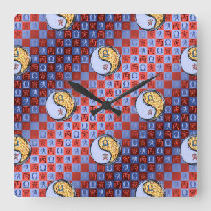 Reloj Cuadrado Libra & Tigre de Fuego