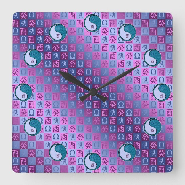 Reloj Cuadrado Libra & Water Rooster (Anverso)