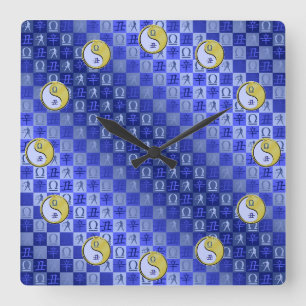 Reloj Cuadrado Libra y Buey de Metal