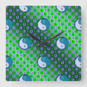 Reloj Cuadrado Libra y Cabra de Agua