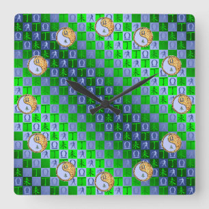 Reloj Cuadrado Libra y Cabra de Fuego