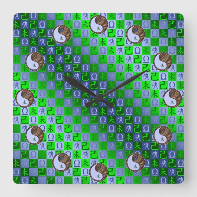 Reloj Cuadrado Libra y Cabra de Tierra (Anverso)