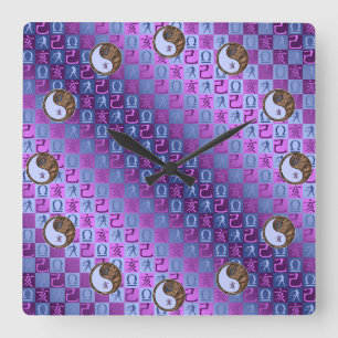 Reloj Cuadrado Libra y Cerdo de Tierra