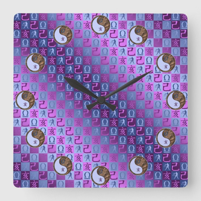 Reloj Cuadrado Libra y Cerdo de Tierra (Anverso)