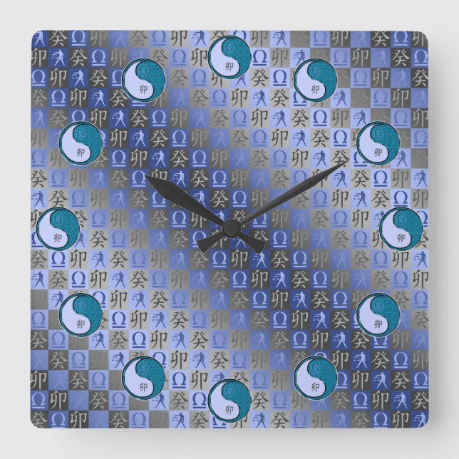 Reloj Cuadrado Libra y Conejo de Agua (Anverso)