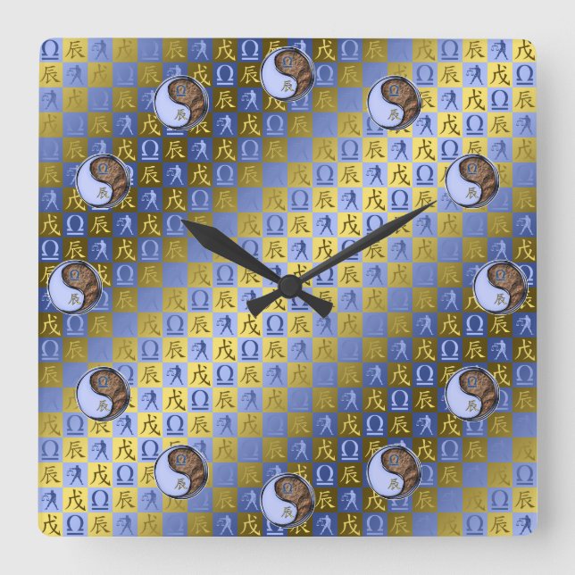 Reloj Cuadrado Libra y Dragón de Tierra (Anverso)