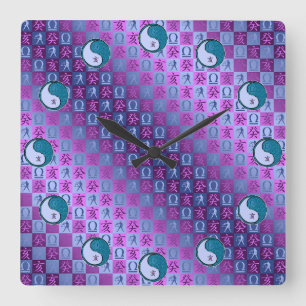 Reloj Cuadrado Libra y Jabalí de Agua