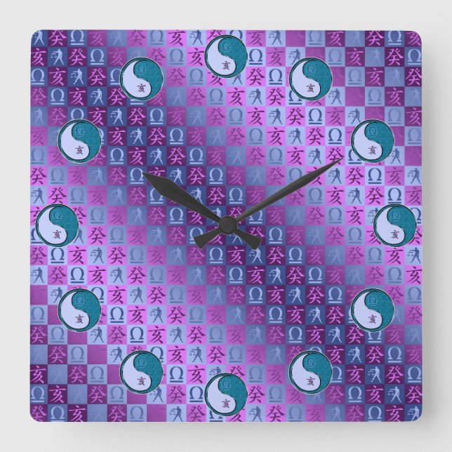 Reloj Cuadrado Libra y Jabalí de Agua (Anverso)