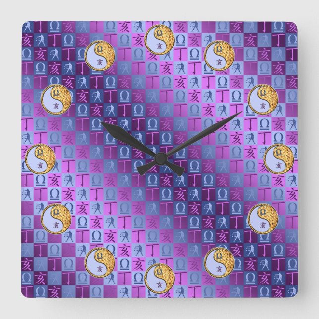 Reloj Cuadrado Libra y Jabalí de Fuego (Anverso)