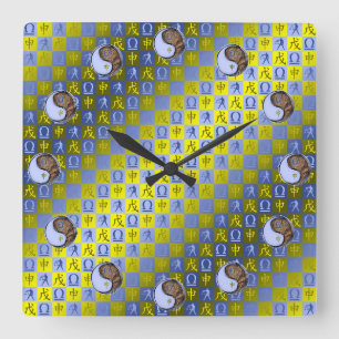 Reloj Cuadrado Libra y Mono de Tierra