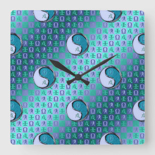 Reloj Cuadrado Libra y Perro de Agua