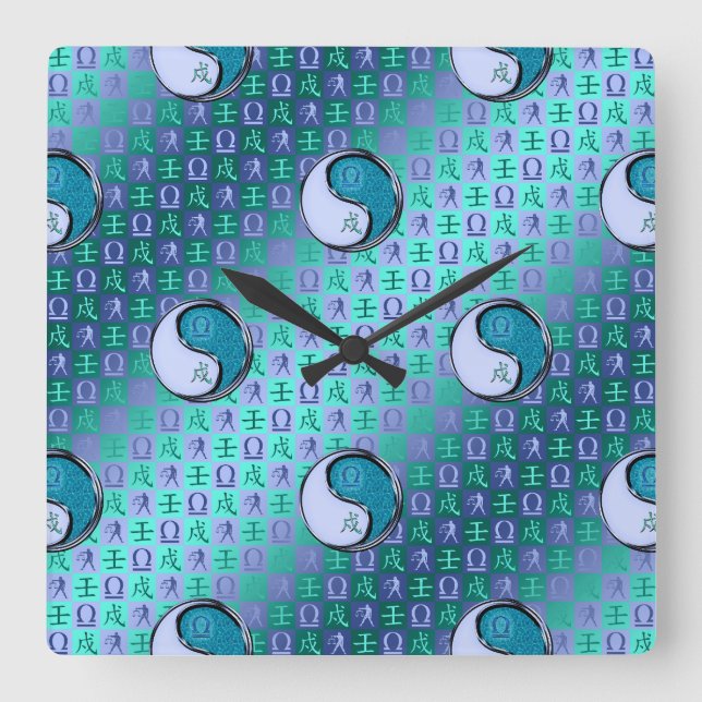 Reloj Cuadrado Libra y Perro de Agua (Anverso)