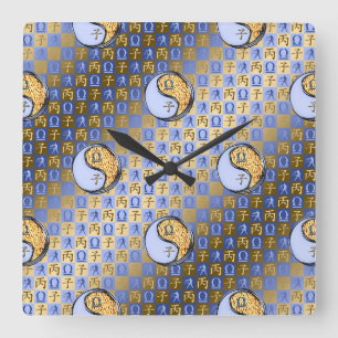 Reloj Cuadrado Libra y Rata de Fuego