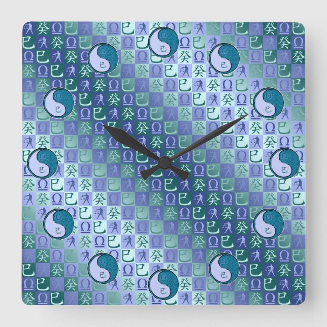 Reloj Cuadrado Libra y Serpiente de Agua (Anverso)