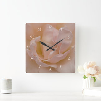 Reloj Cuadrado Light Pale Pink Fancy Rose Flower