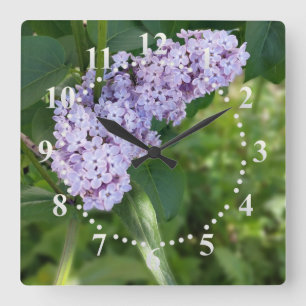 Reloj Cuadrado lilac curtain