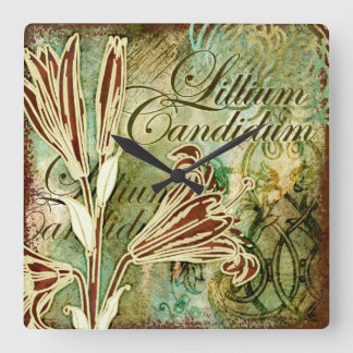 Reloj Cuadrado Lillium Candidum